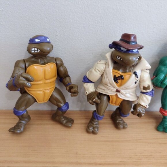 Vintage Lot (4) 90s Mirage Studios Teenage Mutant Ninja Turtles Action Figures - Picture 2 of 8